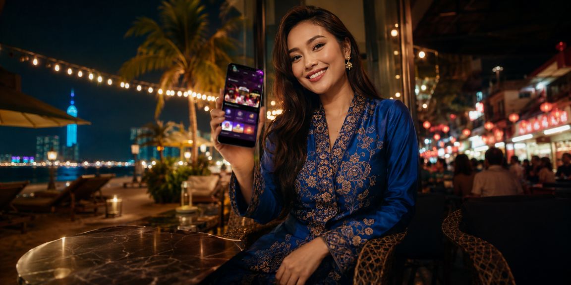 Pengguna semak odds perlawanan melalui telefon pintar di Kuala Lumpur